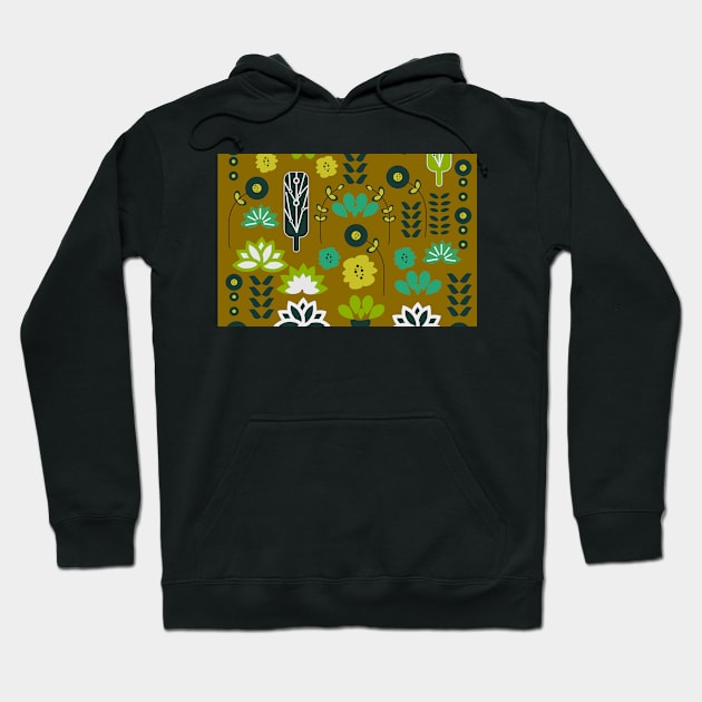 Abstract floral ground Hoodie by cocodes